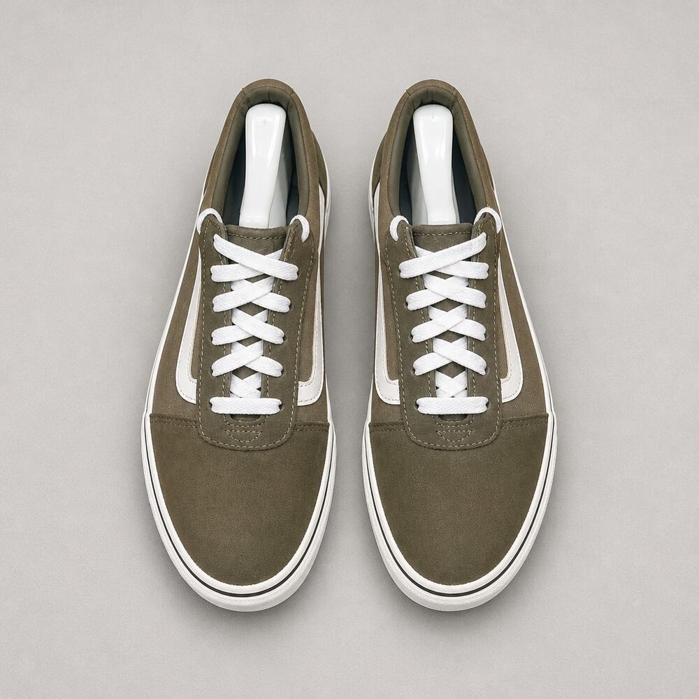 Vans Ward Low Olive Green Suede Canvas Skate Shoes Women's 10 Men's 8.5 500714